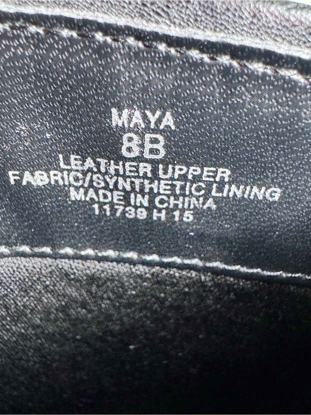 Ralph Lauren Maya Black Leather Mid-Calf Buckle Boots with Buckle Women’s size 8 - Picture 8 of 8